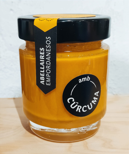Mel crua cremosa de mil flors amb cúrcuma ecològica
